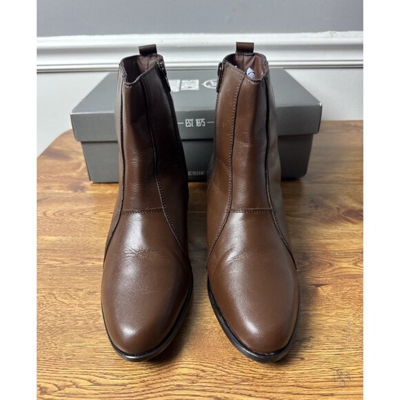 Men\'s Stacy Adams Santos Side Zip Boot Soft Leather Cognac 24855-221 Size 6 M